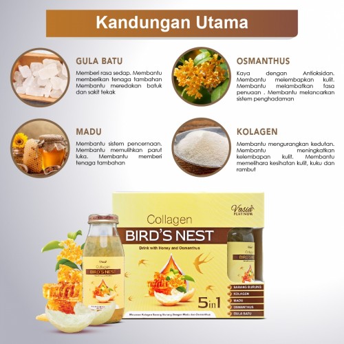 V'ASIA COLLAGEN BIRD'S NEST DRINK with HONEY & OSMANTHUS